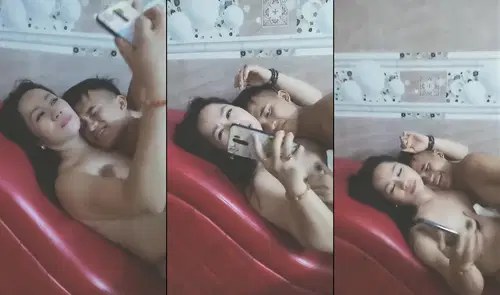 Bị hai chị gái vắt cho kiệt sức em trai chỉ biết nằm im để các chị quay phim